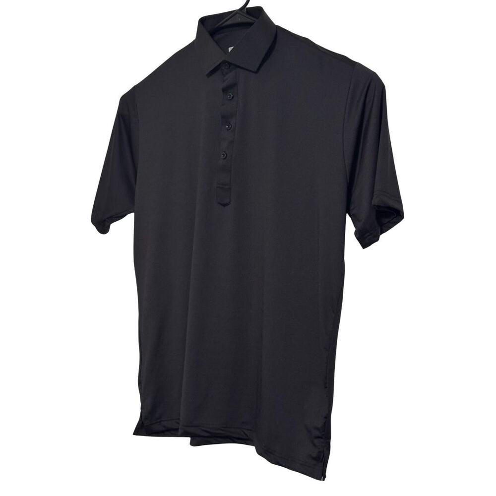 Collars & Co Mens Large Solid Black Featherweight Flex Polo NWOT - Picture 3 of 7